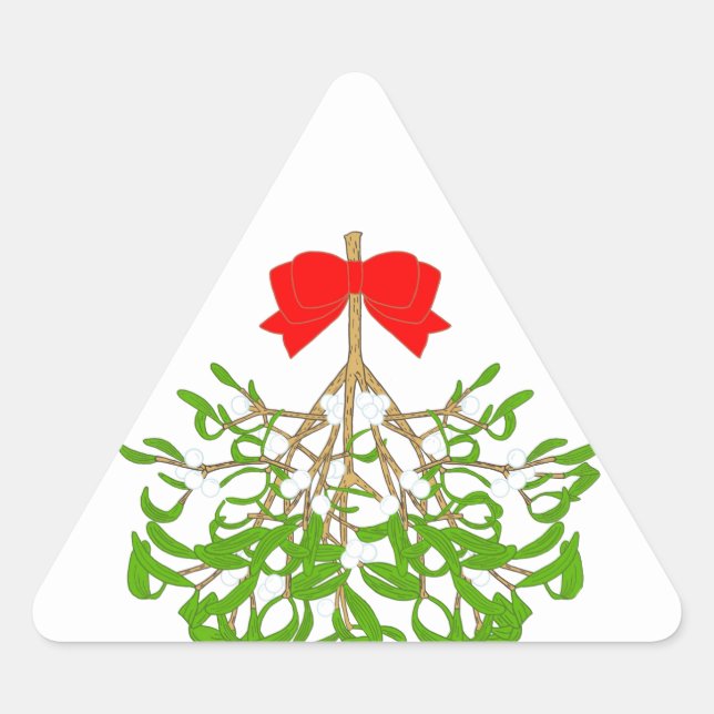 Mistletoe Dreieckiger Aufkleber (Vorderseite)