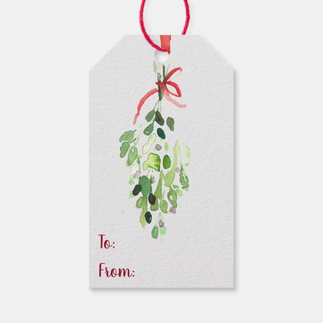 Mistletoe Hang Tag Geschenkanhänger (Rückseite)