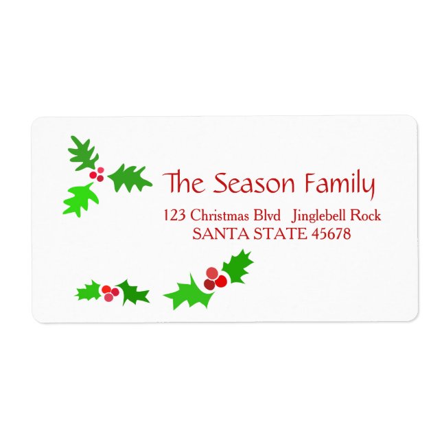 Mistletoe Holiday Address Label (Vorne)