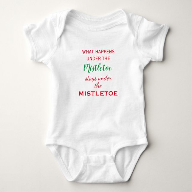 Mistletoe Holiday Baby Strampler (Vorderseite)