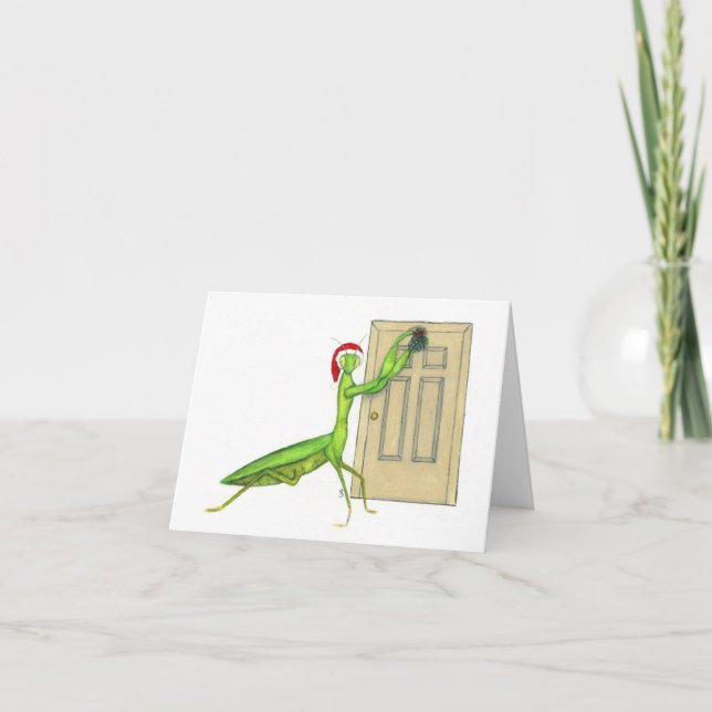 Mistletoe Holiday Card Karte (Vorderseite)