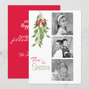 Mistletoe Holiday Foto Card Einladung