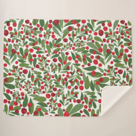Mistletoe Holiday Sherpa Blanket Sherpadecke