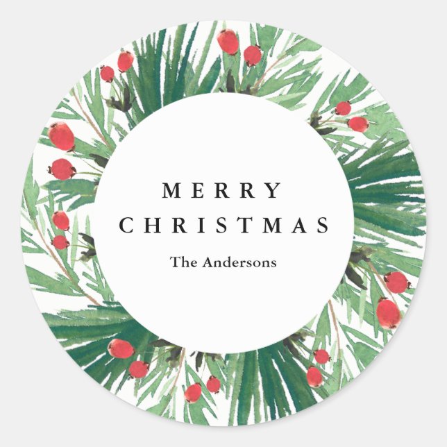 Mistletoe Holiday Sticker (Vorderseite)