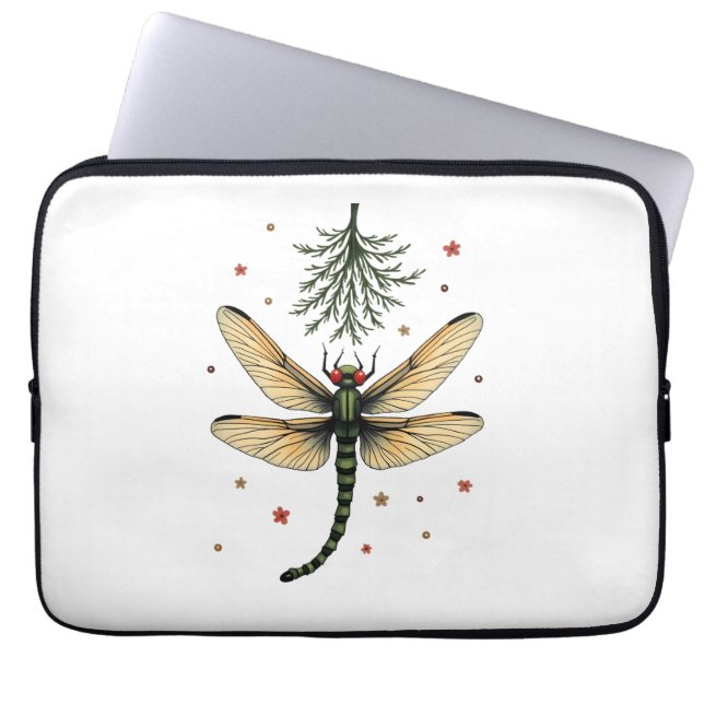 Mistletoe Kiss Dragonfly Laptopschutzhülle (Vorderseite)