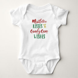 Mistletoe Kisses & Candy Cane Wishes Baby Strampler