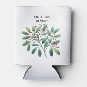Mistletoe Kisses of Nature Willkommen Personalisie Dosenkühler
