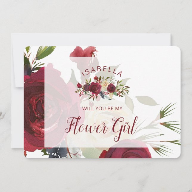 Mistletoe Manor Be My Flower Girl Vorschlag Card (Vorderseite)