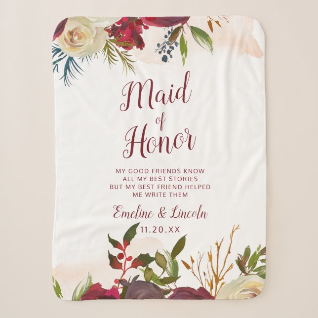 Mistletoe Manor Bloral zu Trauzeugin Zitat Sherpadecke (Vorderseite)