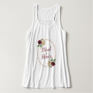 Mistletoe Manor Roségold Oval Chic Brautjungfer Tank Top