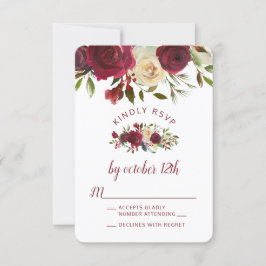 Mistletoe Manor Top Border Wedding RSVP Antwort
