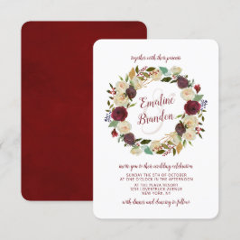 Mistletoe Manor Watercolor Winterkranzhochzeit Einladung