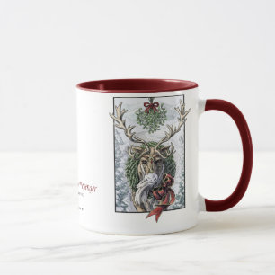 "Mistletoe Messenger" Weihnachtsrentiere-Tasse Tasse