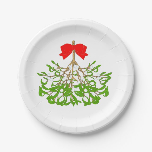 Mistletoe Pappteller (Vorderseite)