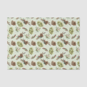 Mistletoe Pine Green Blätter Weihnachten Winter Seidenpapier