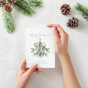 Mistletoe Posy Christmas Feiertagskarte