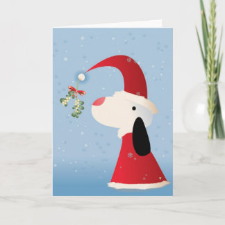Mistletoe Pup Feiertagskarte