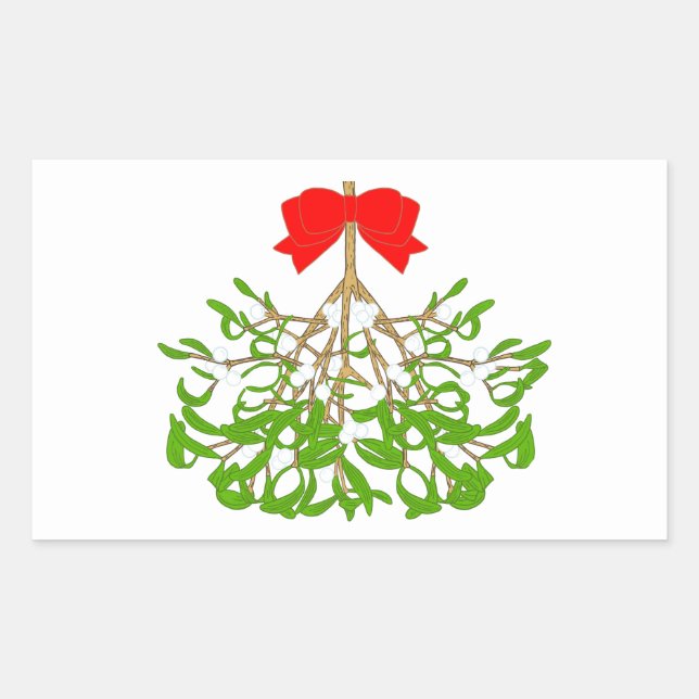 Mistletoe Rechteckiger Aufkleber (Vorderseite)
