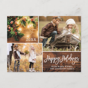 Mistletoe Rustikales Weihnachtsfeiertag Foto Gruß Postkarte