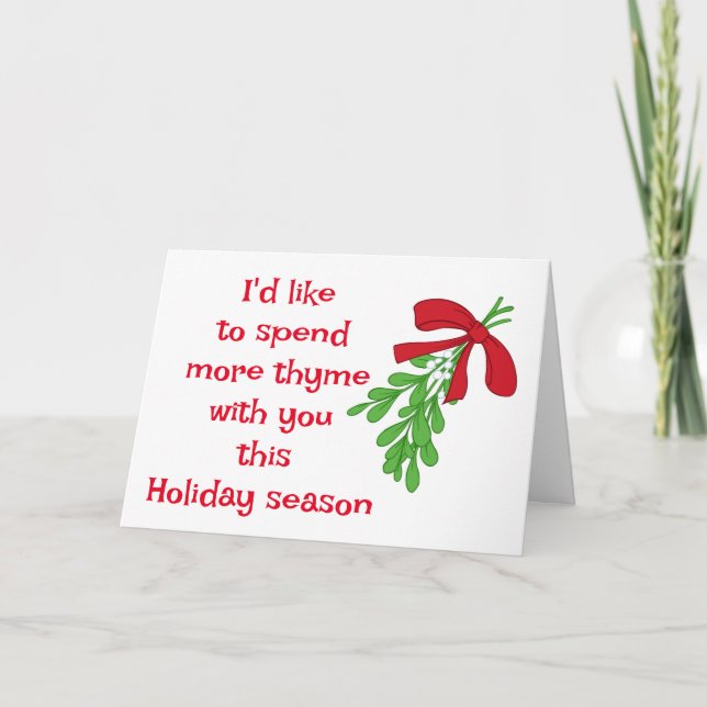 MISTLETOE SPASS FÜR MEINE LIEBE BEI CHRISTMAS KARTE (Vorderseite)