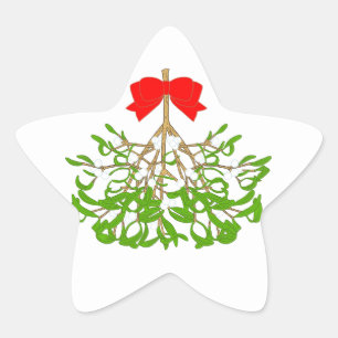 Mistletoe Stern-Aufkleber