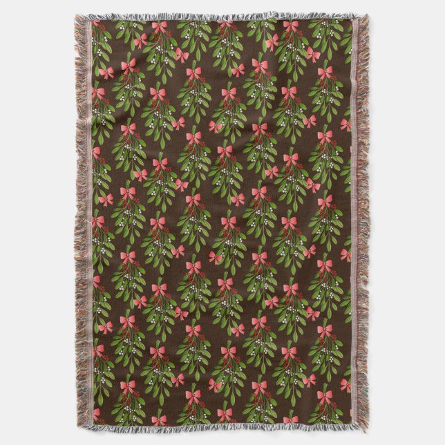 Mistletoe Throw Blanket Decke (Vorderseite Vertikal)