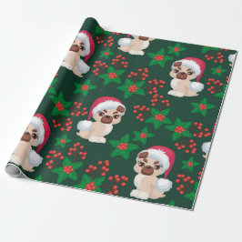 Mistletoe und Welpen Geschenkpapier