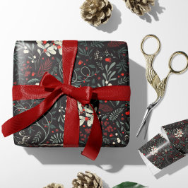 Mistletoe vintage, Feuilles Holly, Berries rouges