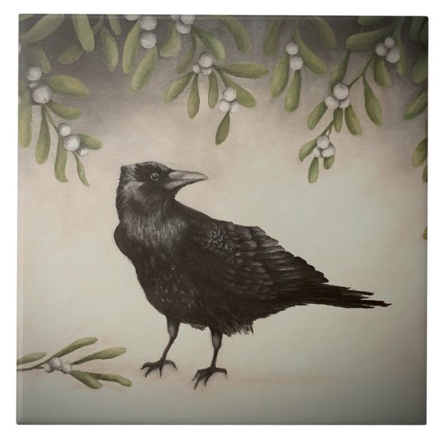Mistletone Crow Fliese (Vorderseite)