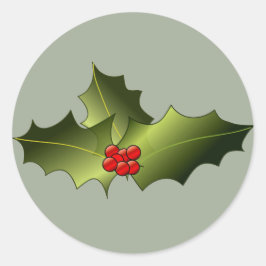 Mistletoon auf glänzenden Rundklebern Runder Aufkleber