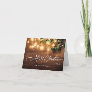 Mistletozweig Rustikale Weihnachtsgrüße Feiertagskarte