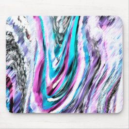 Misto de gradiente e chuviscado, ciano e pink mousepad