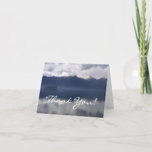 Misty Alaskan Sea in Shades of Blue Dankeskarte