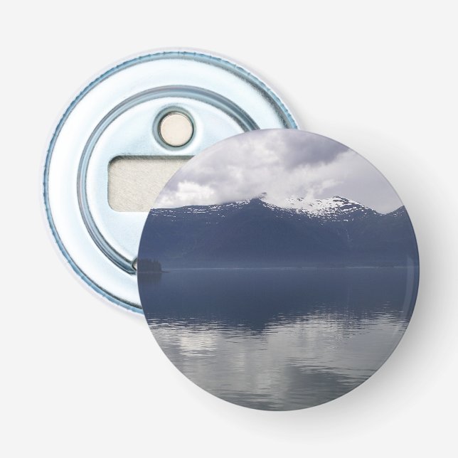 Misty Alaskan Sea in Shades of Blue Flaschenöffner (Vorderseite)
