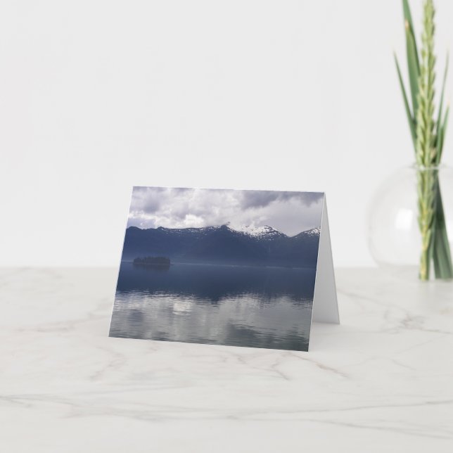 Misty Alaskan Sea in Shades of Blue Karte (Vorderseite)
