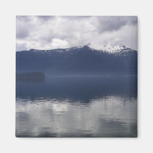 Misty Alaskan Sea in Shades of Blue Magnet