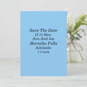 Misty Blue, Save the Date Hochzeitseinladung Einladung