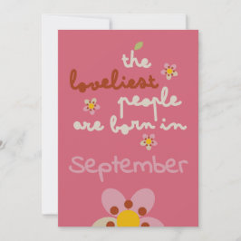 MISTY CHARM - Anniversaire Floral Invitation Card