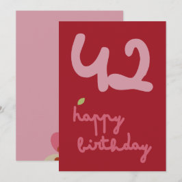 MISTY CHARM - Birthday Floral Einladungskarte