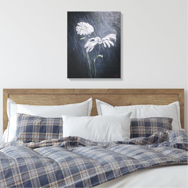 Misty Daisy Leinwanddruck (Insitu (Schlafzimmer))