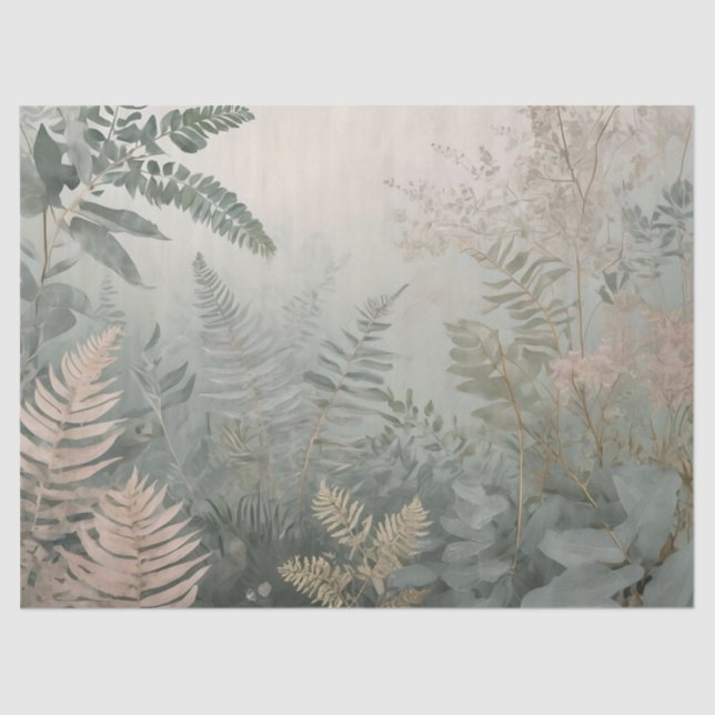 Misty Forest Elegance tissue paper Seidenpapier (Vorderseite)