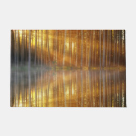 Misty Forest Scene Fußmatte