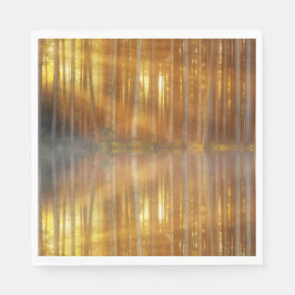 Misty Forest Scene Serviette