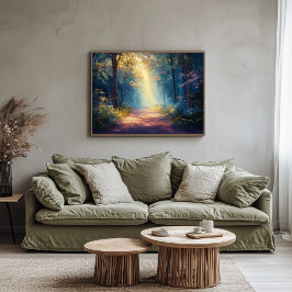 Misty Forest Train as Dawn Breaks Leinwanddruck