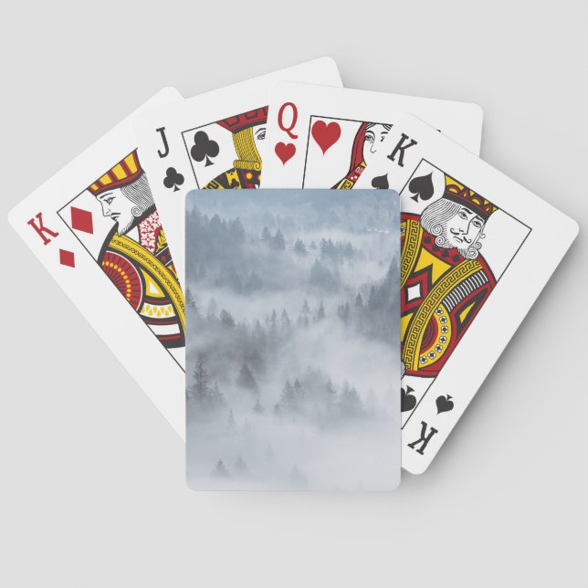 Misty Forest Valley Spielkarten (Rückseite)