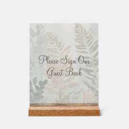 Misty Forest Wedding Acrylic Sign Acrylschild