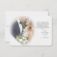 Misty Foto Wedding Dankeschön Card