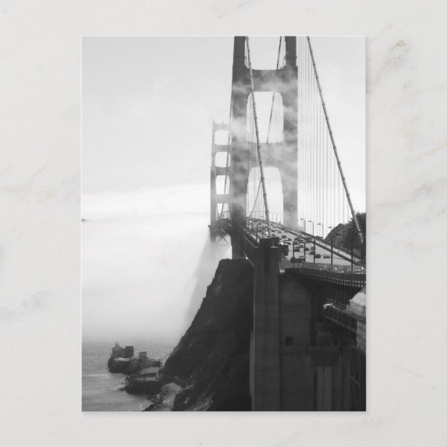Misty Golden Gate Bridge II Postkarte (Vorderseite)