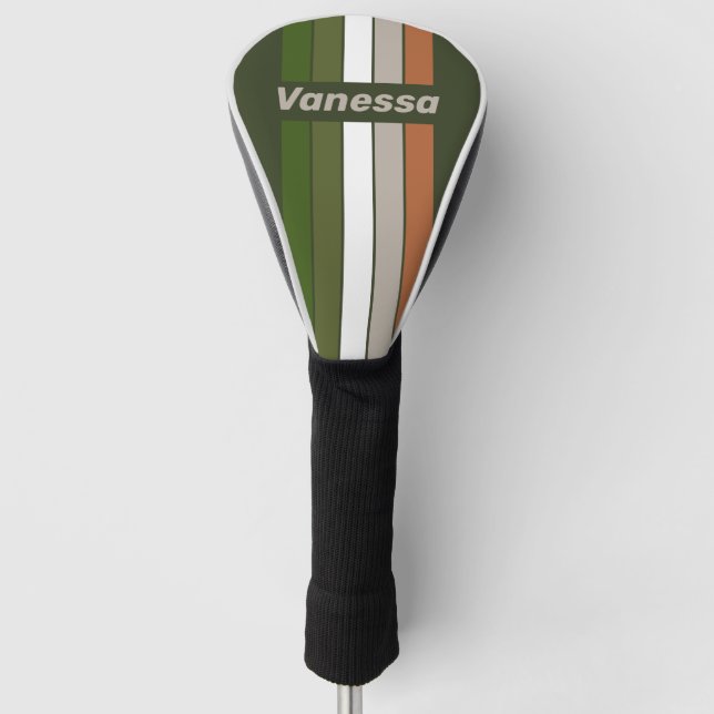 Misty Grove Pin Striped with Name Golf Headcover (Vorderseite)