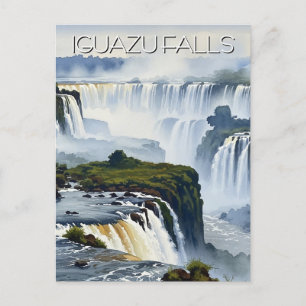 Misty Iguazu Falls Argentina Postkarte